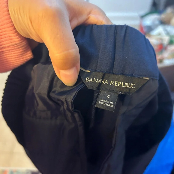 Banana Republic Navy Blue Pull On Ankle Pants - Picture 6 of 8